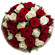 bouquet of red and white roses. Frankfurt am Main