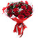 red roses with babys breath