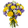 bouquet of yellow roses and irises. Frankfurt am Main