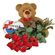 red roses with teddy and chocolates. Frankfurt am Main